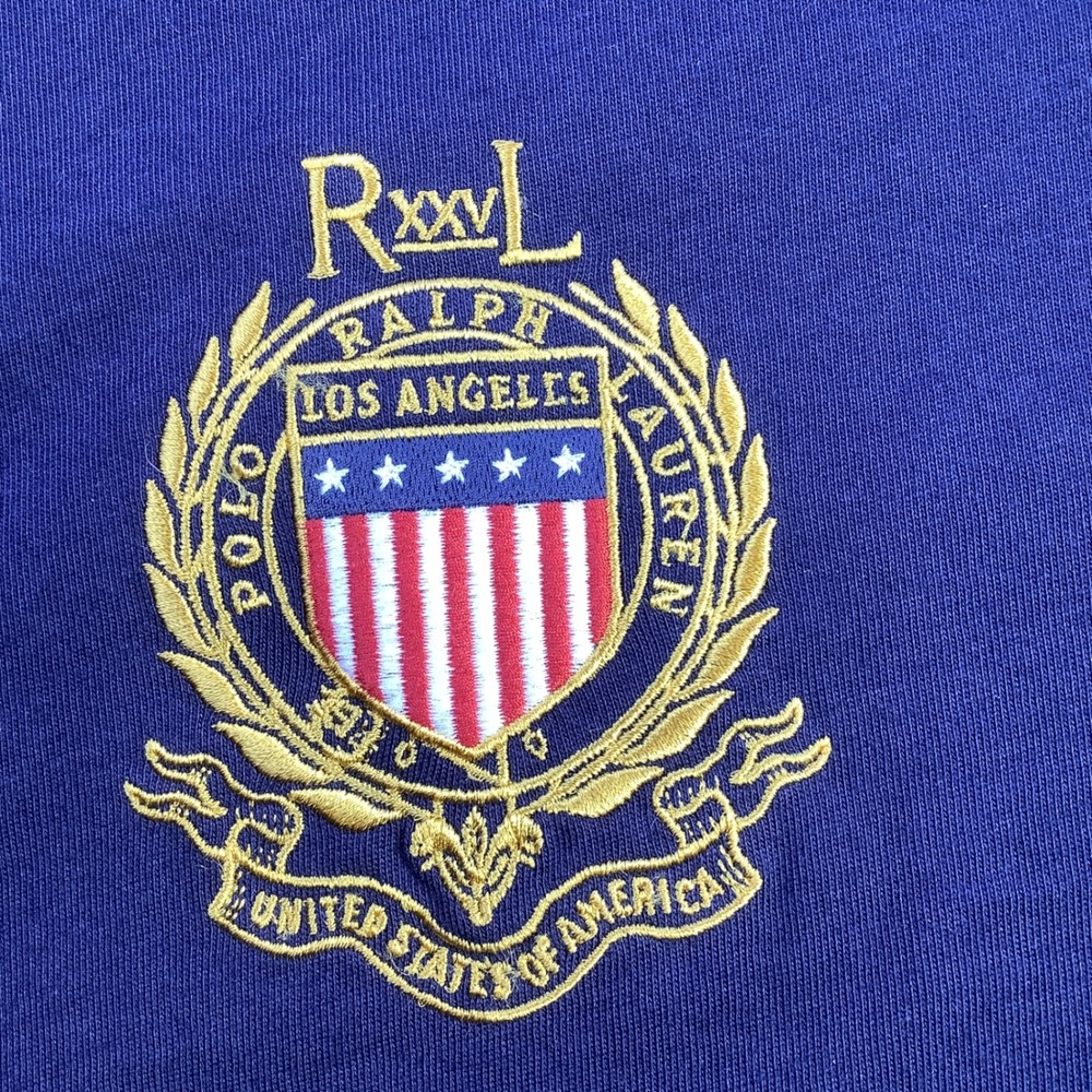 Polo Ralph Lauren Los Angeles Big Pony T-Shirt Navy Blue Classic Fit Size M NWT - Picture 9 of 13